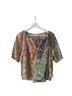 Roller Rabbit 100% Cotton Floral Brown Green T-Shirt Size XS - photo 1