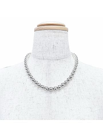 Tiffany & Co. TIFFANY&Co. Tiffany HardWear Ball Necklace, 925 Silver, Weight 47.4g, Women's, Highly Recommended! (view 2)