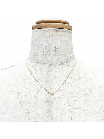Tiffany & Co. TIFFANY&Co. Tiffany By the Yard 750 YG 1P Diamond Necklace, Approx. 3.4mm Diameter, 0.03ct, Yellow Gold, Weight 1.8g, Women's (view 2)