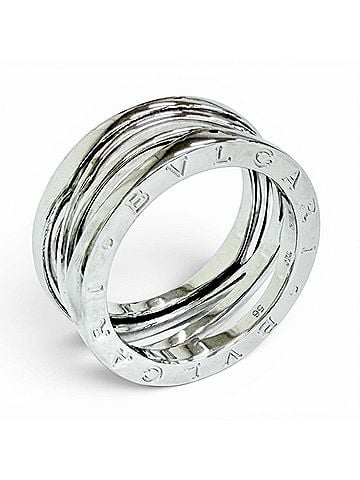 Bvlgari BVLGARI B.zero1 Design Legend 3-Band Ring, 750 WG White Gold, Weight 9.82g, Men's, Highly Recommended ? (view 1)