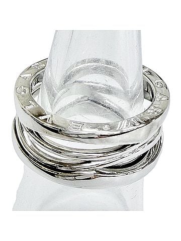Bvlgari BVLGARI B.zero1 Design Legend 3-Band Ring, 750 WG White Gold, Weight 9.82g, Men's, Highly Recommended ? (view 2)