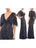 Mac Duggal 100% Polyester Blue Cocktail Dress Size 14 - photo 1