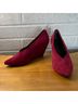 Pied Juste 100% Suede Solid Red Heels Size EU 37 - photo 3