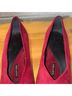 Pied Juste 100% Suede Solid Red Heels Size EU 37 - photo 8