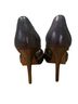 Donald J Pliner 100% Leather Brown Gold Heels Size 9 - photo 2