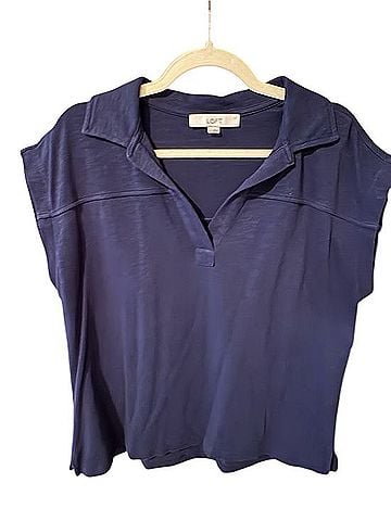 Ann Taylor LOFT Short Sleeve Polo (view 1)
