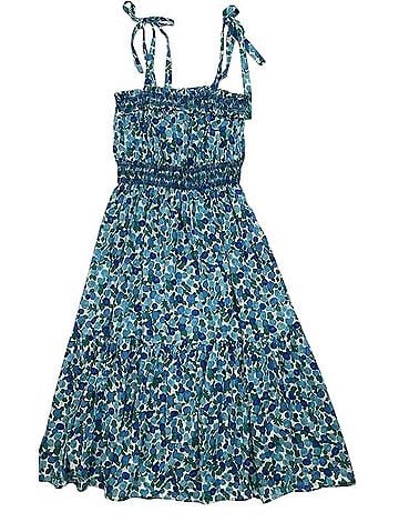 J. Crew x Dauphinette Smocked Midi Dress Casual Dress (view 2)