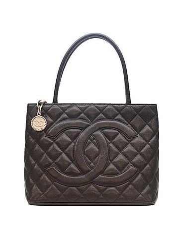 Chanel CHANEL A01804 Caviar Skin Reissue Tote Bag, Black, Silver Hardware, Women's (view 1)