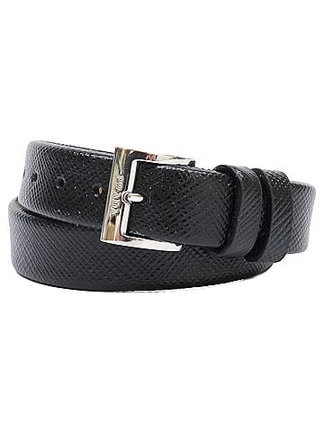 Prada PRADA CENTURION Leather Bracelet, Black, Men's (view 2)