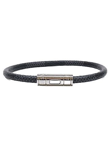 Louis Vuitton LOUIS VUITTON Louis Vuitton 25-year-old M8152 Keep It Damier Canvas Bracelet Black Men's (view 2)