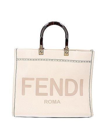 Fendi FENDI 8BH386 Calf Leather Sunshine Medium Handbag Tote Bag Off-White Gold Hardware Women's (view 1)