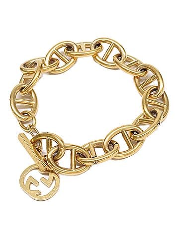 Gucci GUCCI GG Anchor Chain Bracelet, Tom Ford Era, Gold, Women's (view 1)