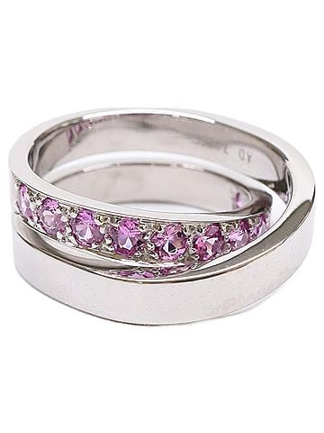 Cartier Cartier Paris Ring, 750WG Pink Sapphire, White Gold, Refurbished, Women's (view 1)