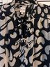 NIC and ZOE Plus 100% Polyester Print Blue White Long Sleeve Blouse Size S - photo 4