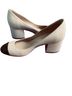 Stuart Weitzman 100% Leather Color Block Black Ivory Heels Size 5 - photo 1