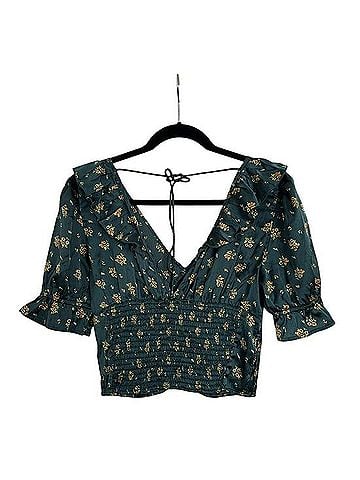Free People Field Of Roses Short Sleeve Blouse (view 2)