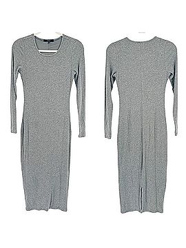 Quince Soft Tencel Rib Knit Long Sleeve Midi Lounge Dress Casual Dress (view 2)