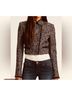 Theory Tweed Burgundy Brown Jacket Size 4 - photo 3