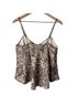 Spell 100% Linen 100% Cotton Leopard Print Tan Multi Color Tank Top Size S - photo 2