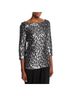 Michael Kors Collection Animal Print Silver Black Blouse Size 12 - photo 8