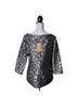Michael Kors Collection Animal Print Silver Black Blouse Size 12 - photo 2