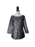 Michael Kors Collection Animal Print Silver Black Blouse Size 12 - photo 1