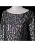Michael Kors Collection Animal Print Silver Black Blouse Size 12 - photo 4