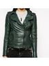 Muubaa 100% Leather Green Jacket Size 2 - photo 7
