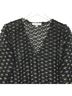 Shilla 100% Polyester 60% Viscose 40% Polyamide Polka Dots Black Gold Jersey Size M - photo 4