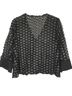 Shilla 100% Polyester 60% Viscose 40% Polyamide Polka Dots Black Gold Jersey Size M - photo 2