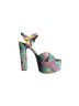 Aldo Floral Multi Color Heels Size 8 1/2 - photo 1