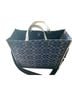 Coach Print Blue White Leather Tote One size - photo 2