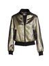 Cinq à Sept 40% Polyester 26% Cotton 24% Polyacrylic 10% Metallised Fiber 100% Silk Solid Gold Black Jacket Size L - photo 7
