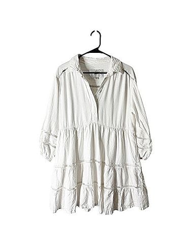 Maeve The Bettina Tiered Mini Shirt Dress Casual Dress (view 2)
