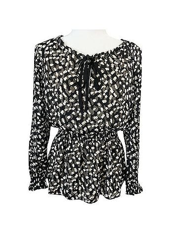 Theory S Long Sleeve Silk Top (view 1)
