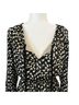 Theory Print Black White Long Sleeve Silk Top Size S - photo 4
