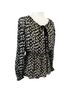 Theory Print Black White Long Sleeve Silk Top Size S - photo 14