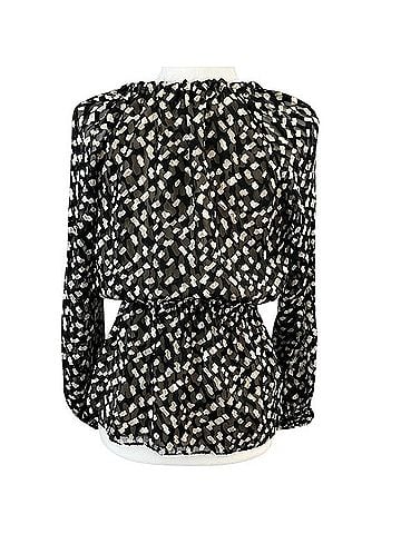 Theory S Long Sleeve Silk Top (view 2)