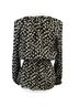 Theory Print Black White Long Sleeve Silk Top Size S - photo 2