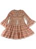 Devotion Twins Graphic Orange Casual Dress Size S - photo 1