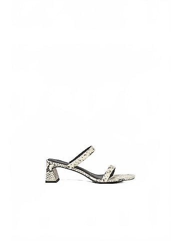 Jonathan Simkhai Women's Clara Snake Print Leather Block Heel in Natural (view 1)