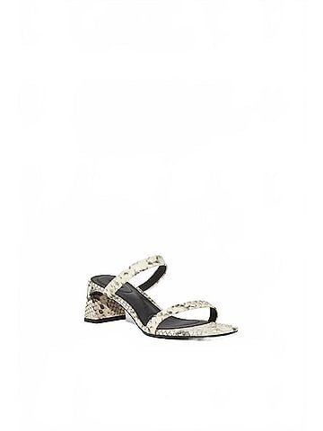 Jonathan Simkhai Women's Clara Snake Print Leather Block Heel in Natural (view 2)