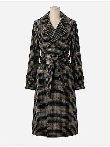 Z Supply Jackie Plaid Trench Coat (view 1)