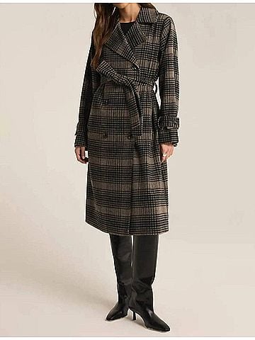 Z Supply Jackie Plaid Trench Coat (view 2)