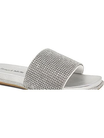 Django & Juliette Women's Yatin Sandals in Silver Leather-Jewels (view 2)