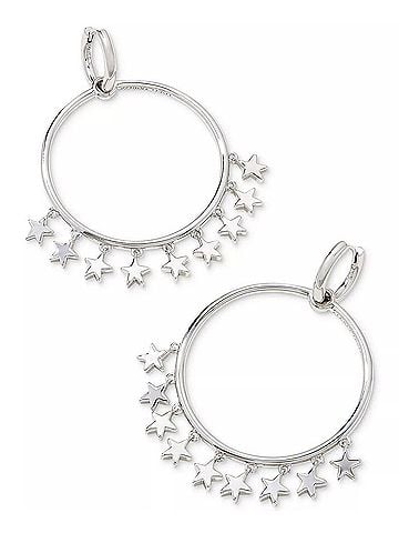 Kendra Scott Women's Star Circle Charm Convertible Hoop Earrings (view 1)