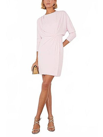 SIMKHAI Tasha Draped Mini Dress in Cherry Blossom (view 2)