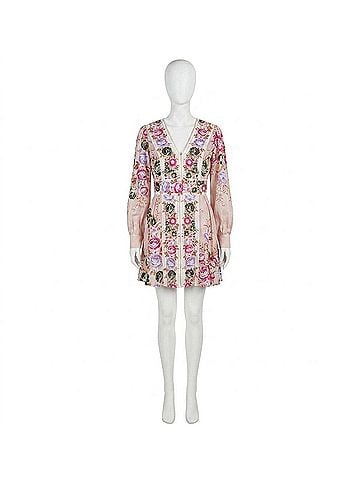 Cleobella Trudy Long Sleeve Mini Dress in Silva Prnt (view 1)