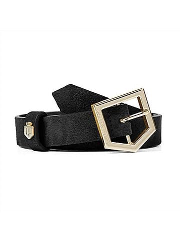 Fairfax & Favor Women's Sennowe Belt in Black Suede (view 1)