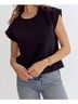 Entro Print Black Textured Top Size L - photo 2